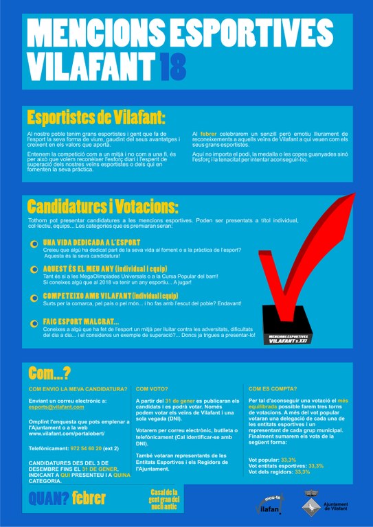 Mencions Esportives Vilafant 2018