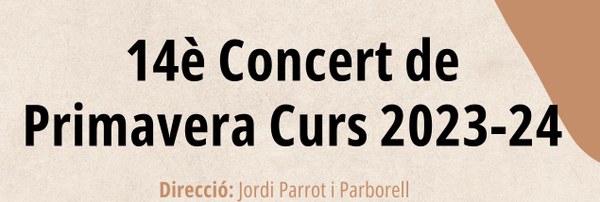 14è Concert de Primavera dels tallers de l'escola de música