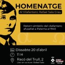 Acte simbòlic de retorn del vilafantenc Rafael Sala Grau