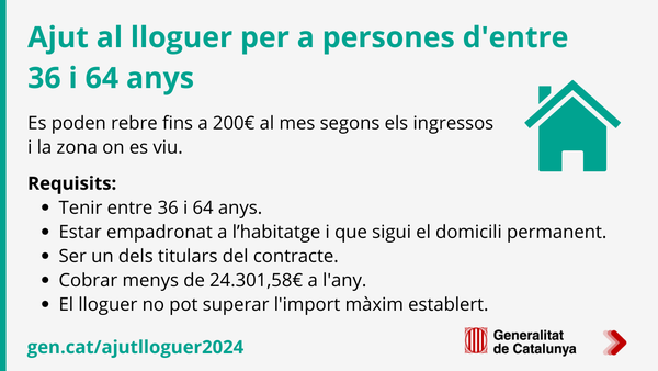 Ajuts de la Generalitat al lloguer 2024