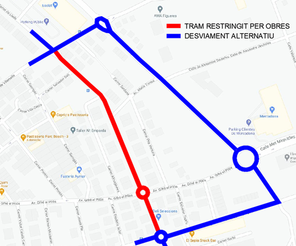 Atenció! Restricció circulació per obres que comencen el dilluns 23 de novembre