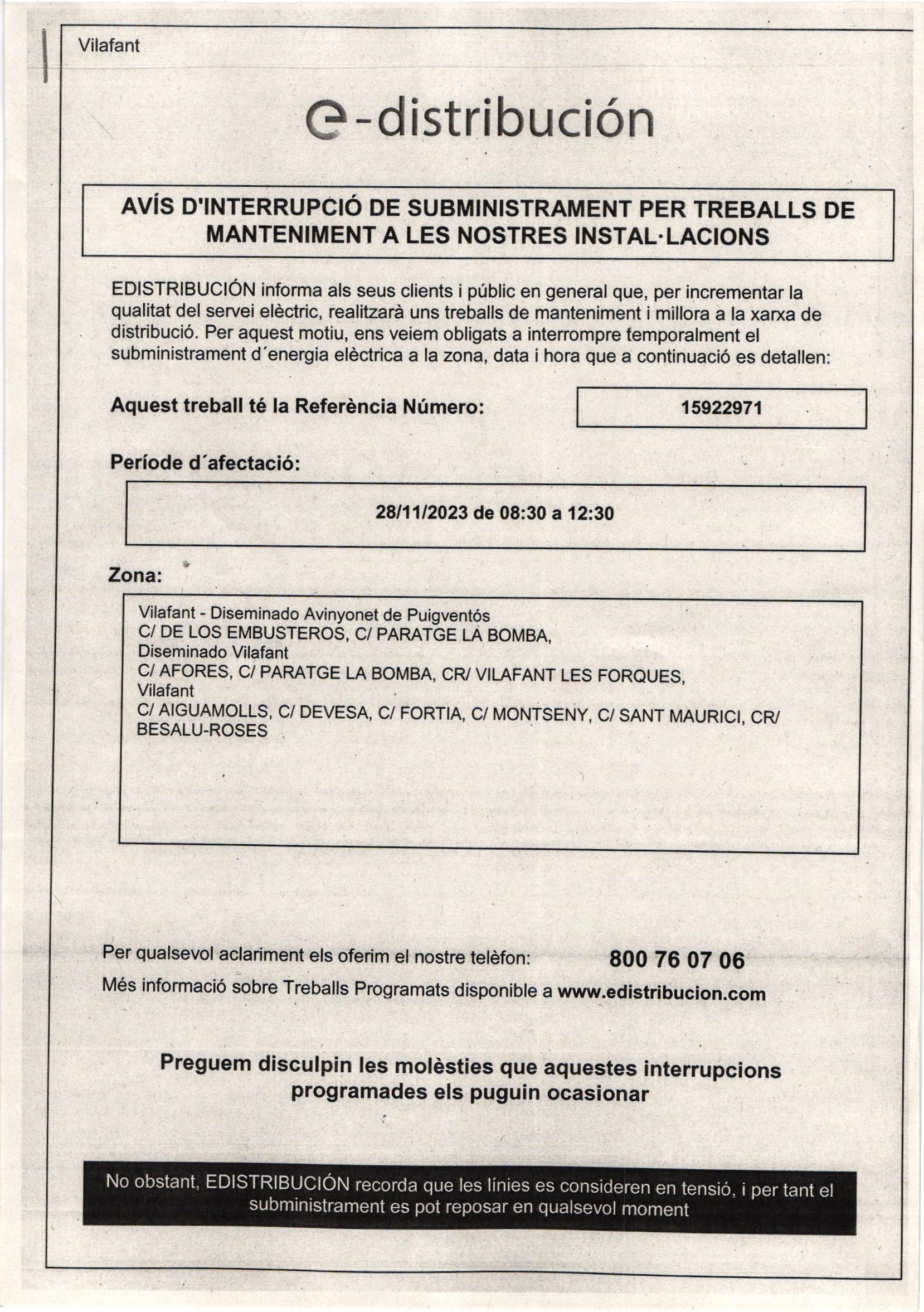 AVIS E DISTRIBUCION TALL ENERGIA ELEC 28-11-23 DE 08.30 FINS 12.30.png