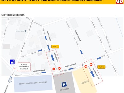 Canvi de sentit a un tram dels carrers Osona i Maresme a partir del dijous 4 d'agost