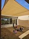 Nous tendals a la llar d’infants 7 Pometes per crear més espais d’ombra i adaptar els equipaments al canvi climàtic