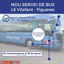 Nova línia de Bus - L5 que connectarà els 3 nuclis amb Figueres