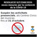 Noves mesures de contenció de la Covid-19