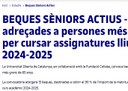 Obren beques per a sèniors actius - Termini 26 de juny