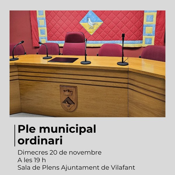 Ple ordinari del mes de novembre