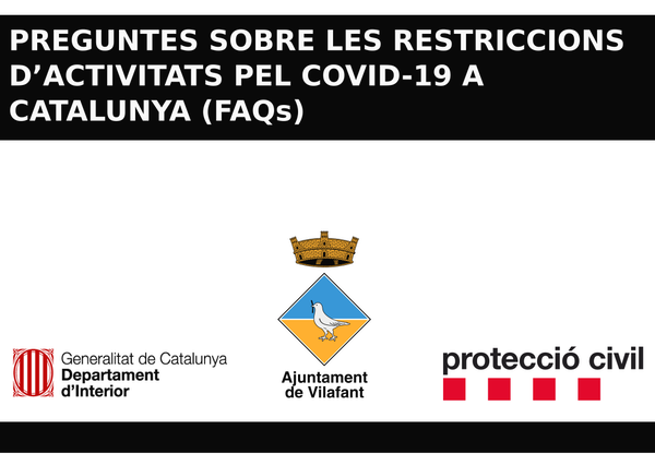 PREGUNTES SOBRE LES RESTRICCIONS  D’ACTIVITATS PEL COVID-19 A CATALUNYA
