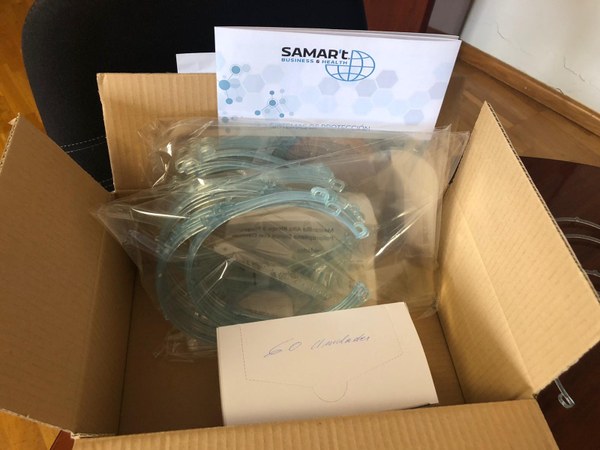 L'empresa vilafantenca, SAMAR'T, dona 60 pantalles de protecció facial a l'Ajuntament